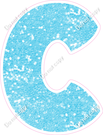 BBT 18" Individuals - Baby Blue Sparkle C