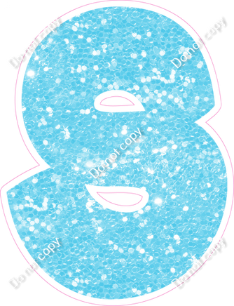 BBT 18" Individuals - Baby Blue Sparkle S