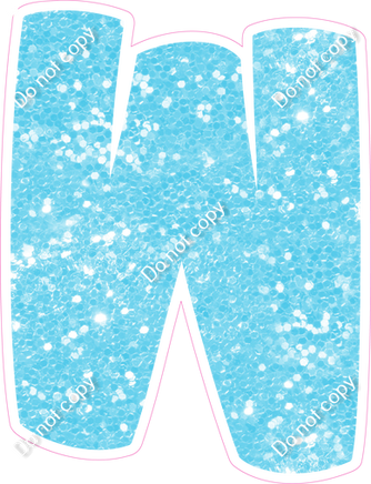 BBT 18" Individuals - Baby Blue Sparkle W