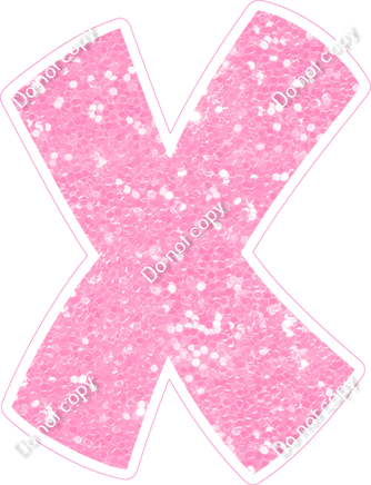 BBT 18" Individuals - Baby Pink Sparkle X