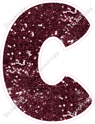 BBT 18" Individuals - Burgundy Sparkle C