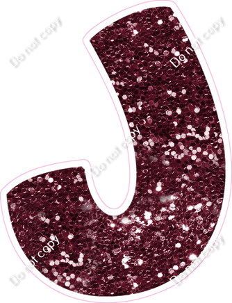 BBT 18" Individuals - Burgundy Sparkle J