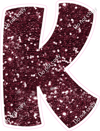 BBT 18" Individuals - Burgundy Sparkle K