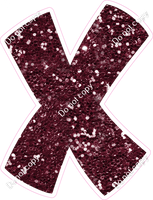 BBT 18" Individuals - Burgundy Sparkle X