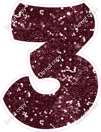 BBT 18" Individuals - Burgundy Sparkle 3