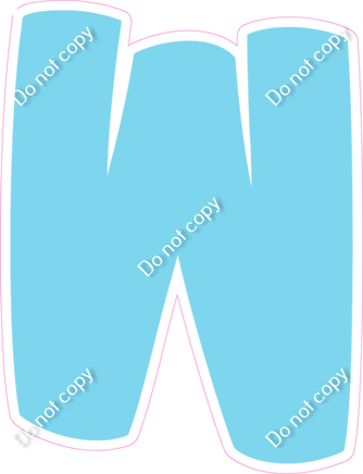 BBT 18" Individuals - Flat Baby Blue W