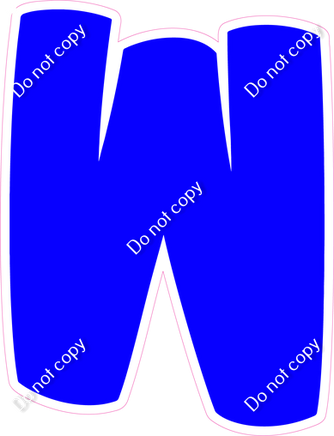 BBT 18" Individuals - Flat Blue W