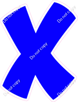 BBT 18" Individuals - Flat Blue X