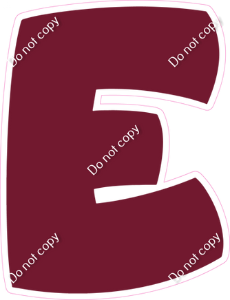 BBT 18" Individuals - Flat Burgundy E