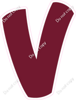 BBT 18" Individuals - Flat Burgundy V