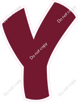 BBT 18" Individuals - Flat Burgundy Y