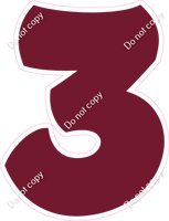 BBT 18" Individuals - Flat Burgundy 3