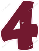 BBT 18" Individuals - Flat Burgundy 4