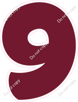 BBT 18" Individuals - Flat Burgundy 9