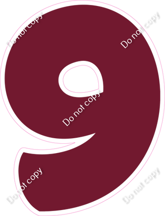 BBT 18" Individuals - Flat Burgundy 9