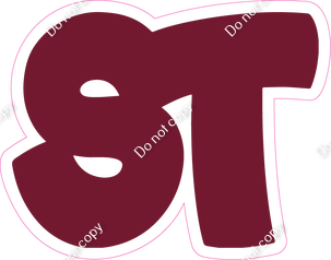 BBT 18" Individuals - Flat Burgundy ST