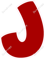 BBT 18" Individuals - Flat Crimson J