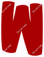 BBT 18" Individuals - Flat Crimson W