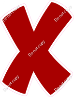 BBT 18" Individuals - Flat Crimson X