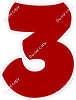 BBT 18" Individuals - Flat Crimson 3