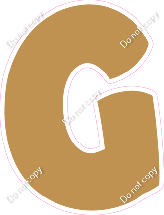 BBT 18" Individuals - Flat Gold G