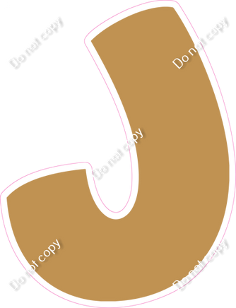 BBT 18" Individuals - Flat Gold J