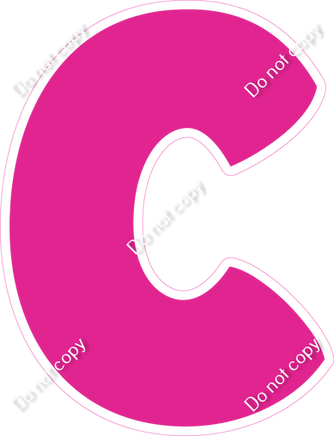 BBT 18" Individuals - Flat Hot Pink C