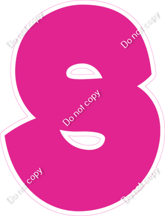 BBT 18" Individuals - Flat Hot Pink S