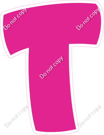 BBT 18" Individuals - Flat Hot Pink T