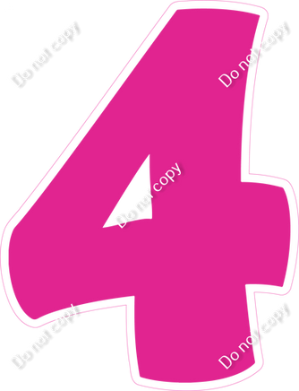 BBT 18" Individuals - Flat Hot Pink 4