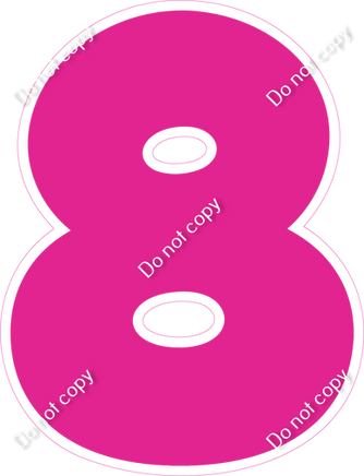 BBT 18" Individuals - Flat Hot Pink 8