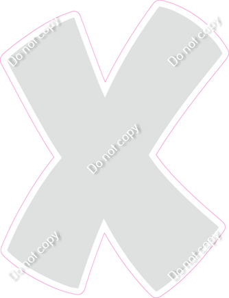 BBT 18" Individuals - Flat Light Grey X