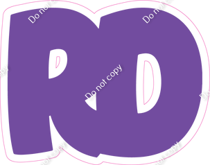 BBT 18" Individuals - Flat Purple RD