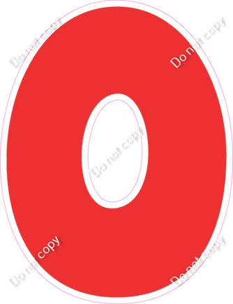 BBT 18" Individuals - Flat Red O