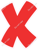 BBT 18" Individuals - Flat Red X