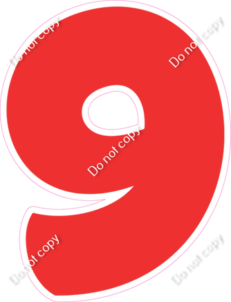 BBT 18" Individuals - Flat Red 9