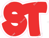 BBT 18" Individuals - Flat Red ST