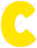 BBT 18" Individuals - Flat Yellow C