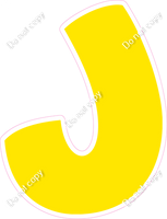 BBT 18" Individuals - Flat Yellow J