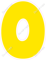 BBT 18" Individuals - Flat Yellow O