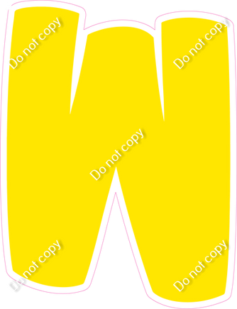 BBT 18" Individuals - Flat Yellow W