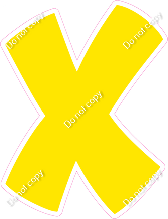 BBT 18" Individuals - Flat Yellow X