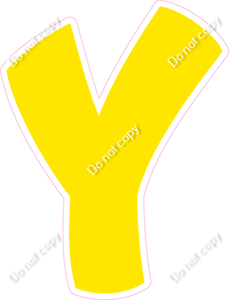 BBT 18" Individuals - Flat Yellow Y