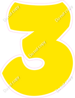 BBT 18" Individuals - Flat Yellow 3