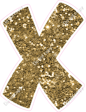 BBT 18" Individuals - Gold Sparkle X