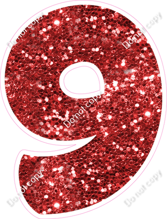 BBT 18" Individuals - Red Sparkle 9