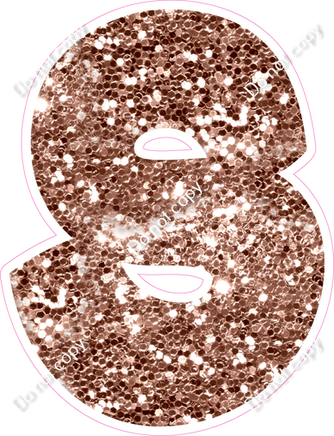 BBT 18" Individuals - Rose Gold Sparkle S