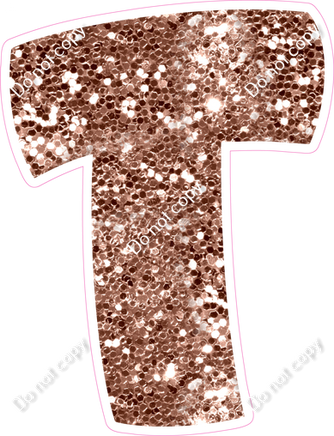BBT 18" Individuals - Rose Gold Sparkle T
