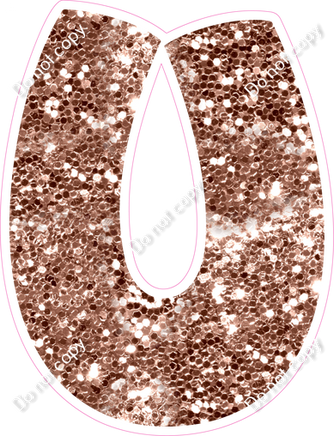 BBT 18" Individuals - Rose Gold Sparkle U