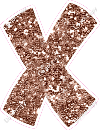 BBT 18" Individuals - Rose Gold Sparkle X